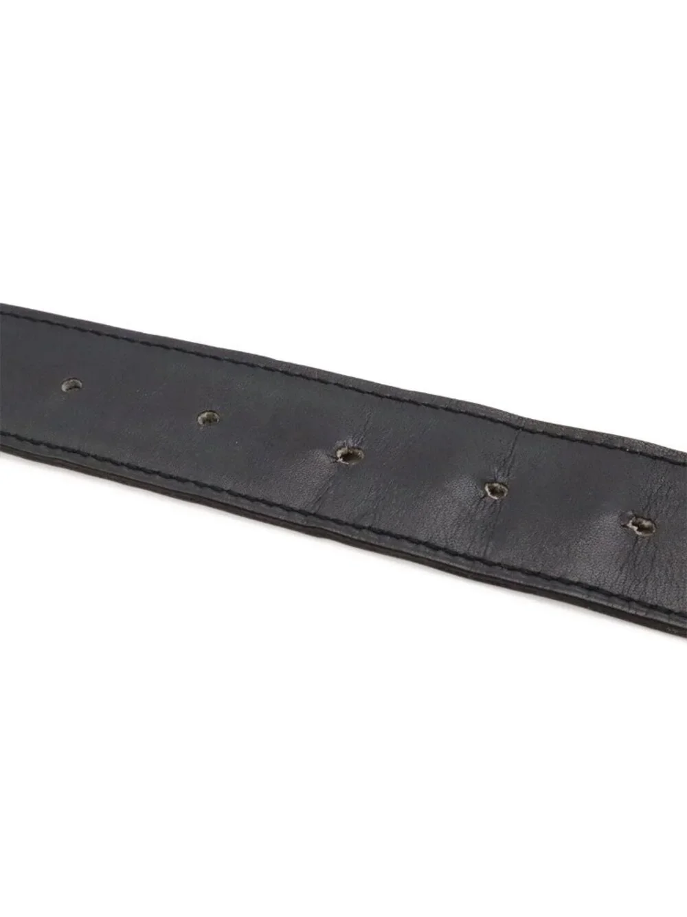 Hermes Belt Buckle Reversible Box Calf Veau Epsom Black White Silver 85